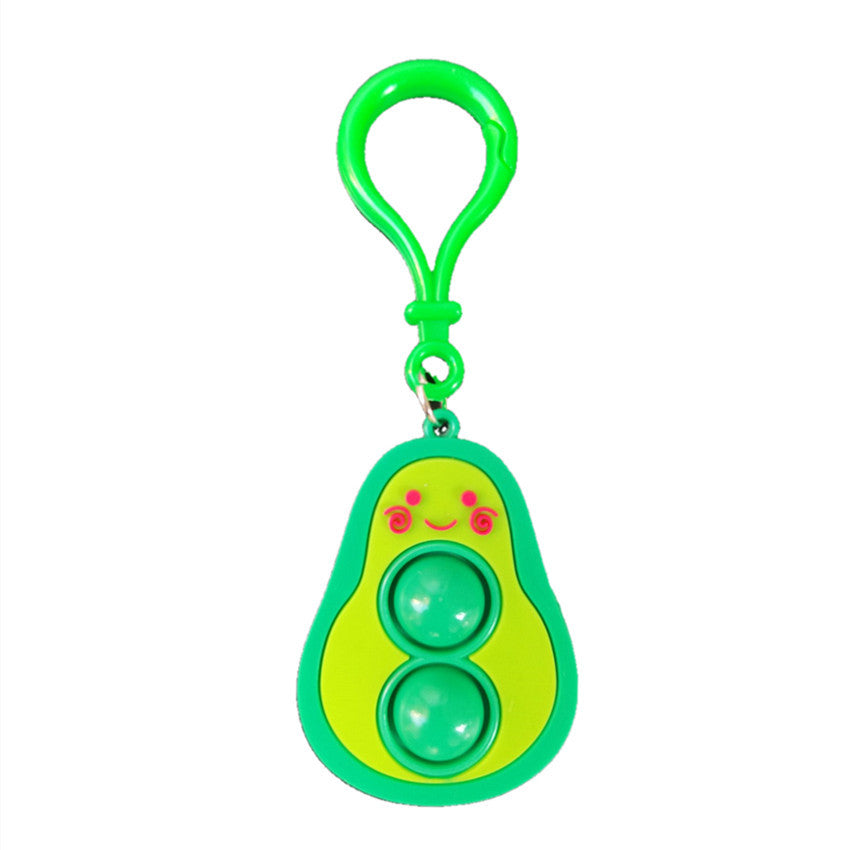 Wholesale Avocado Decompress Silicone Keychains